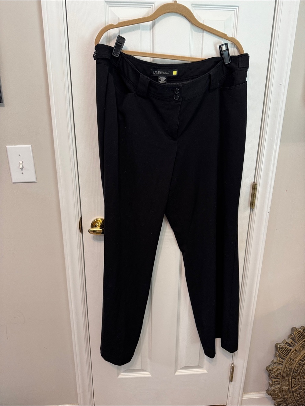 Lane Bryant Black Ponte Stretch Trousers